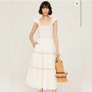 Madewell Lucie Tiered Smock Maxi/Midi Dess